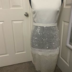 STUNNING Bcbgmaxazria cream cocktail dress!!